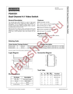 FSAV331MTCX datasheet  